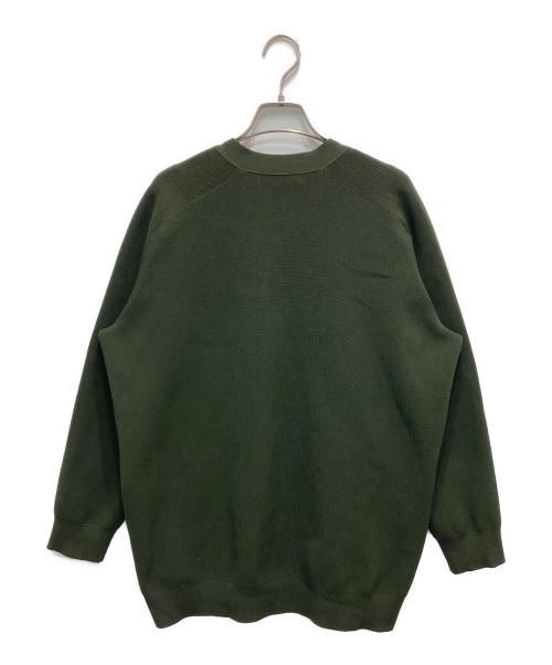 MADISON BLUE（マディソンブルー）MADISON BLUE (マディソンブルー) Vネックビッグニットカーディガン グリーン サイズ:XSの古着・服飾アイテム