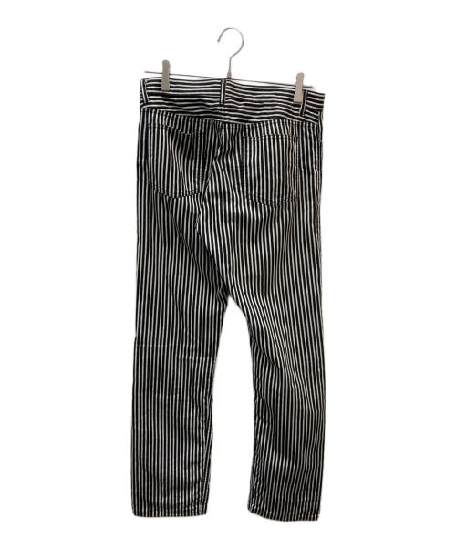 COMME des GARCONS HOMME PLUS（コムデギャルソンオムプリュス）COMME des GARCONS HOMME PLUS (コムデギャルソンオムプリュス) ストライプパンツ ホワイト×ブラック サイズ:Sの古着・服飾アイテム
