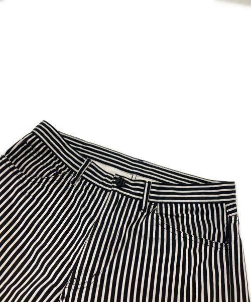 COMME des GARCONS HOMME PLUS（コムデギャルソンオムプリュス）COMME des GARCONS HOMME PLUS (コムデギャルソンオムプリュス) ストライプパンツ ホワイト×ブラック サイズ:Sの古着・服飾アイテム
