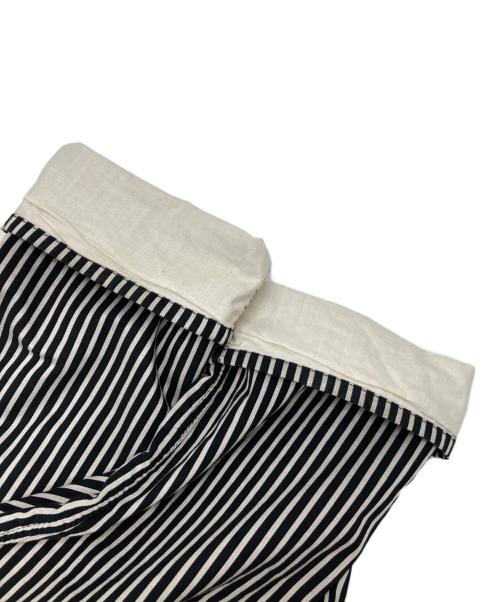 COMME des GARCONS HOMME PLUS（コムデギャルソンオムプリュス）COMME des GARCONS HOMME PLUS (コムデギャルソンオムプリュス) ストライプパンツ ホワイト×ブラック サイズ:Sの古着・服飾アイテム