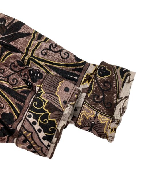 LEONARD FASHION（レオナールファッション）LEONARD FASHION (レオナールファッション) 総柄ワンピース ブラウン サイズ:38の古着・服飾アイテム