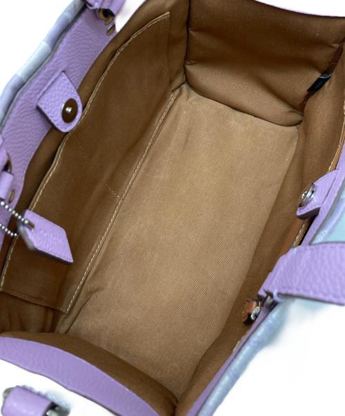 COACH（コーチ）COACH (コーチ) デンプシー キャリーオール シグネチャー ジャカード ウィズ ストライプ アンド コーチ パッチ ピンクの古着・服飾アイテム