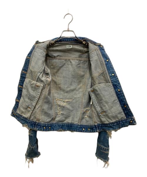 L.G.B（ルグランブルー）L.G.B (ルグランブルー) ダメージデニムジャケット インディゴ サイズ:XSの古着・服飾アイテム