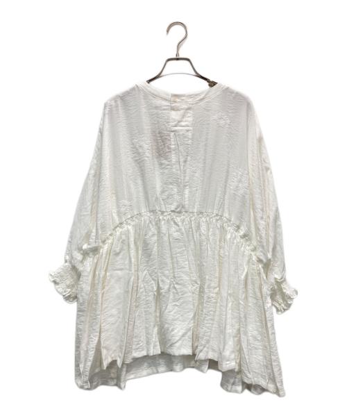 BEARDSLEY（ビアズリー）BEARDSLEY (ビアズリー) ブラウスワンピース ホワイト サイズ:FREEの古着・服飾アイテム