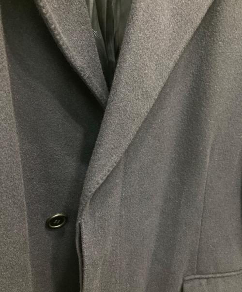 Aquascutum（アクアスキュータム）Aquascutum (アクアスキュータム) カシミヤコート ネイビー サイズ:不明（実寸参照）の古着・服飾アイテム