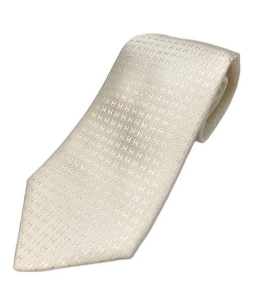 HERMES（エルメス）HERMES (エルメス) Hモノグラムネクタイ ホワイト サイズ:‐の古着・服飾アイテム