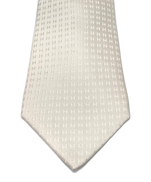 HERMES（エルメス）HERMES (エルメス) Hモノグラムネクタイ ホワイト サイズ:‐の古着・服飾アイテム