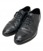 raymarレイマー）の古着「内羽根 パンチド キャップトゥレザーシューズ」｜ブラック