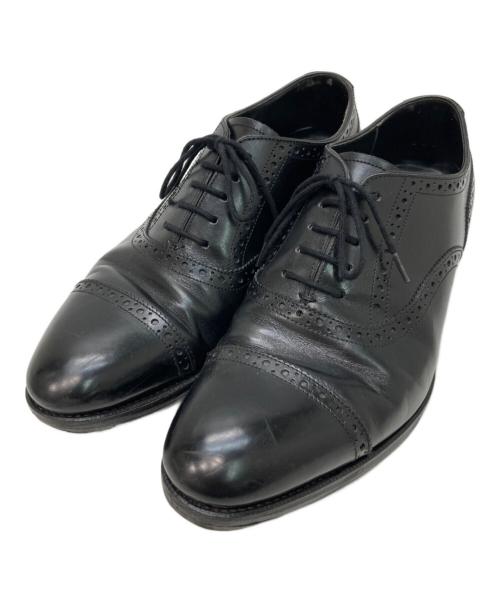 raymar（レイマー）raymar (レイマー) 内羽根 パンチド キャップトゥレザーシューズ ブラック サイズ:8の古着・服飾アイテム