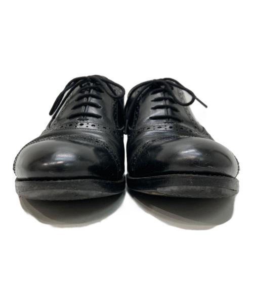 raymar（レイマー）raymar (レイマー) 内羽根 パンチド キャップトゥレザーシューズ ブラック サイズ:8の古着・服飾アイテム