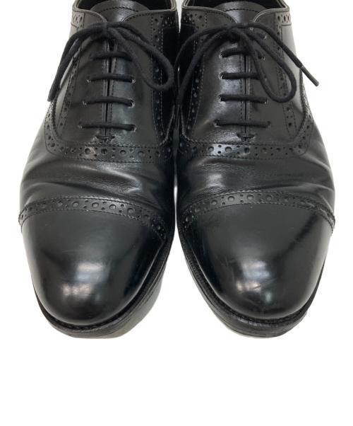 raymar（レイマー）raymar (レイマー) 内羽根 パンチド キャップトゥレザーシューズ ブラック サイズ:8の古着・服飾アイテム
