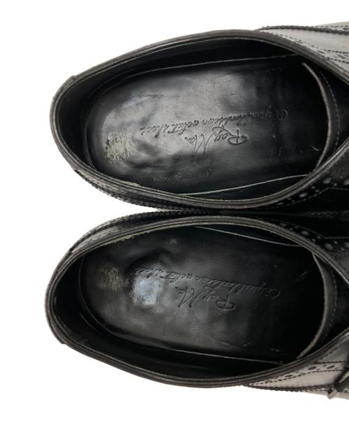 raymar（レイマー）raymar (レイマー) 内羽根 パンチド キャップトゥレザーシューズ ブラック サイズ:8の古着・服飾アイテム