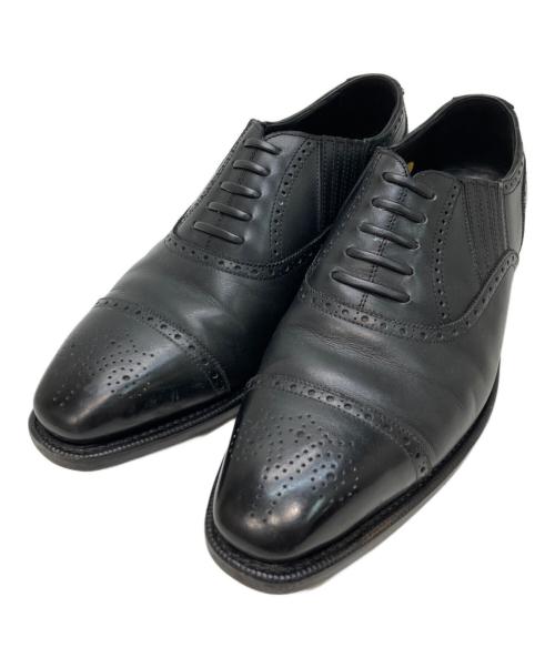 raymar（レイマー）raymar (レイマー) セミブローグ レイジーマンパンチドキャップトゥチップシューズ ブラック サイズ:6 1/2の古着・服飾アイテム