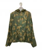 MILITARYミリタリー）の古着「KLMKカモメッシュパーカー」｜グリーン