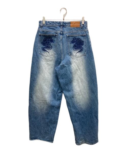 BlackEyePatch（ブラックアイパッチ）BlackEyePatch (ブラックアイパッチ) DRAGONS EXTRA BAGGY JEANS/ドラゴン エクストラ バギー ジーンズ インディゴ サイズ:W32（M）の古着・服飾アイテム