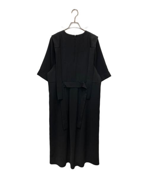 ENFOLD（エンフォルド）ENFOLD (エンフォルド) STRING DRAPE-DRESS ブラック サイズ:38の古着・服飾アイテム