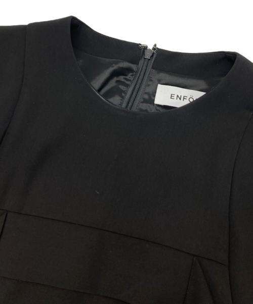 ENFOLD（エンフォルド）ENFOLD (エンフォルド) STRING DRAPE-DRESS ブラック サイズ:38の古着・服飾アイテム