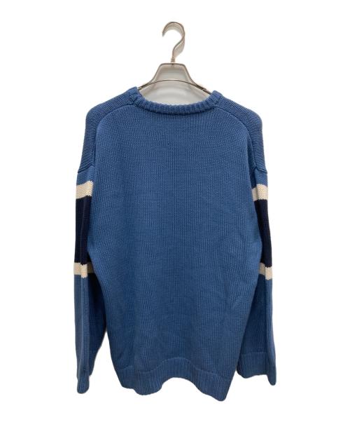 NOUNLESS（ナウンレス）NOUNLESS (ナウンレス) Classic Logo Knit　/　クラシックロゴニット ブルー サイズ:2の古着・服飾アイテム