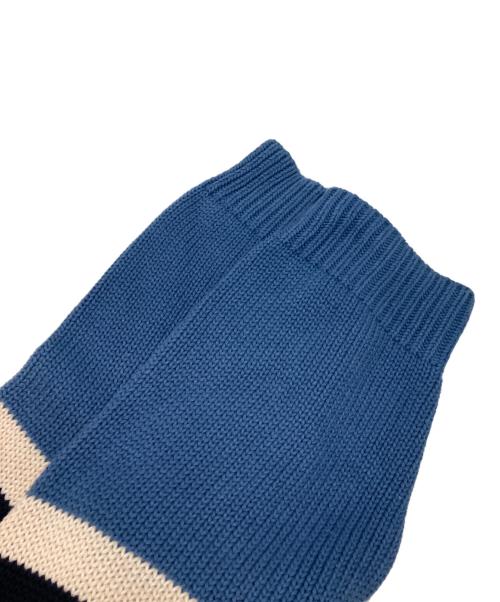 NOUNLESS（ナウンレス）NOUNLESS (ナウンレス) Classic Logo Knit　/　クラシックロゴニット ブルー サイズ:2の古着・服飾アイテム