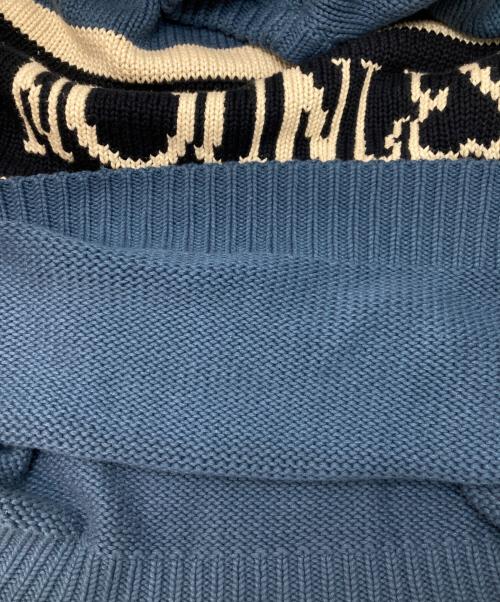 NOUNLESS（ナウンレス）NOUNLESS (ナウンレス) Classic Logo Knit　/　クラシックロゴニット ブルー サイズ:2の古着・服飾アイテム