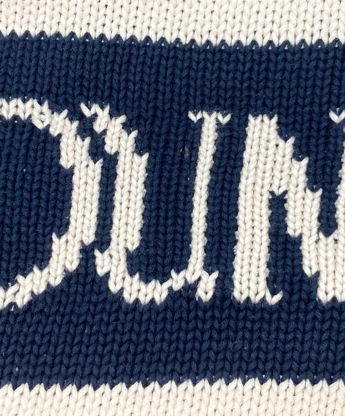 NOUNLESS（ナウンレス）NOUNLESS (ナウンレス) Classic Logo Knit　/　クラシックロゴニット ブルー サイズ:2の古着・服飾アイテム