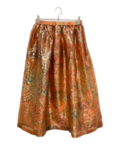 JUNYA WATANABE COMME des GARCONS（ジュンヤワタナベ コムデギャルソン）JUNYA WATANABE COMME des GARCONS ((ジュンヤワタナベ コムデギャルソン)) Sheer Glitter Skirt オレンジ サイズ:Mの古着・服飾アイテム