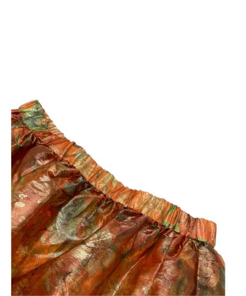 JUNYA WATANABE COMME des GARCONS（ジュンヤワタナベ コムデギャルソン）JUNYA WATANABE COMME des GARCONS ((ジュンヤワタナベ コムデギャルソン)) Sheer Glitter Skirt オレンジ サイズ:Mの古着・服飾アイテム