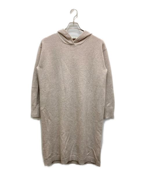 'S Max Mara（エスマックスマーラ）'S Max Mara (エスマックスマーラ) JACKフーデットニットワンピース ベージュ サイズ:Mの古着・服飾アイテム