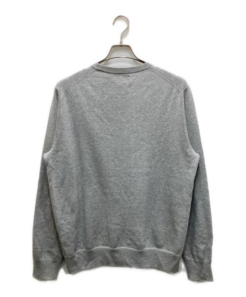 POLO RALPH LAUREN（ポロ・ラルフローレン）POLO RALPH LAUREN (ポロ・ラルフローレン) モノグラム コットン セーター グレー サイズ:Mの古着・服飾アイテム