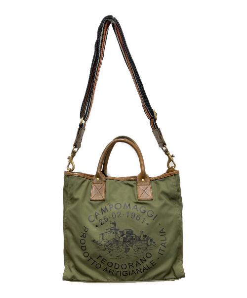 campomaggi（カンポマッジ）campomaggi (カンポマッジ) ナイロン2WAYショルダーバッグ カーキの古着・服飾アイテム