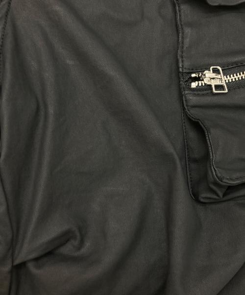 DANKE SCHON（ダンケ シェーン）DANKE SCHON (ダンケ シェーン) COATING FLAP POCKET PANT ブラック サイズ:Mの古着・服飾アイテム