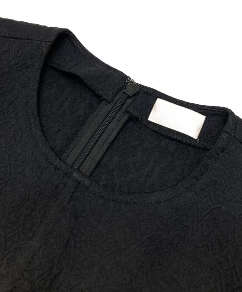 cygne（シーニュ）cygne (シーニュ) パフスリーブジャガードブラウス ブラック サイズ:不明（実寸参照）の古着・服飾アイテム