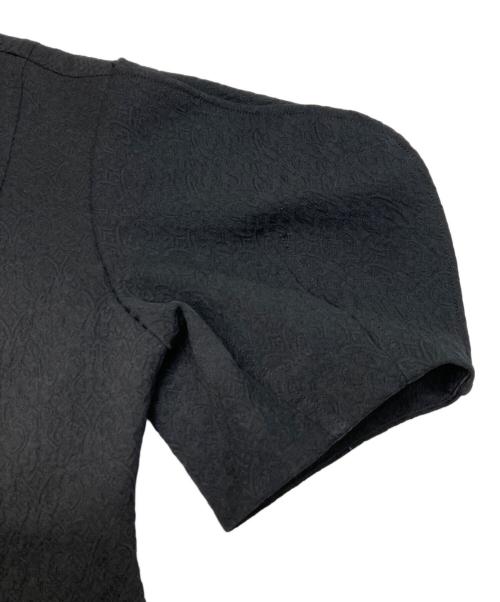 cygne（シーニュ）cygne (シーニュ) パフスリーブジャガードブラウス ブラック サイズ:不明（実寸参照）の古着・服飾アイテム