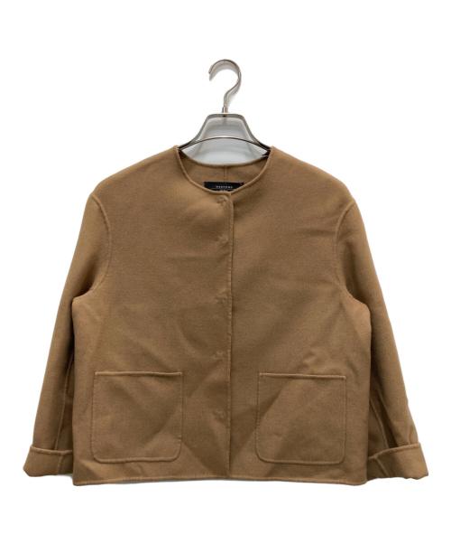 WEEKEND Max Mara（ウィークエンド マックスマーラ）WEEKEND Max Mara (ウィークエンド マックスマーラ) ウールノーカラージャケット ブラウン サイズ:36の古着・服飾アイテム