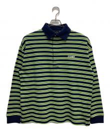 MAISON SPECIAL（メゾンスペシャル）の古着「FOAM Printing Logo Border Polo Shirt」｜グリーン