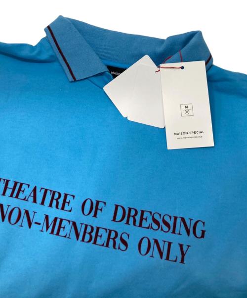 MAISON SPECIAL（メゾンスペシャル）MAISON SPECIAL (メゾンスペシャル) Polo Color T-shirt ブルー サイズ:SIZEFREE 未使用品の古着・服飾アイテム