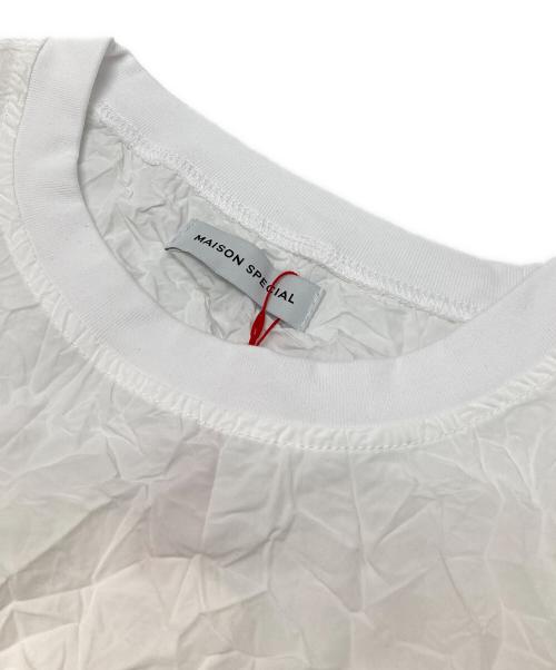 MAISON SPECIAL（メゾンスペシャル）MAISON SPECIAL (メゾンスペシャル) CRUSHING Washer T-shirt ホワイト サイズ:FREE 未使用品の古着・服飾アイテム
