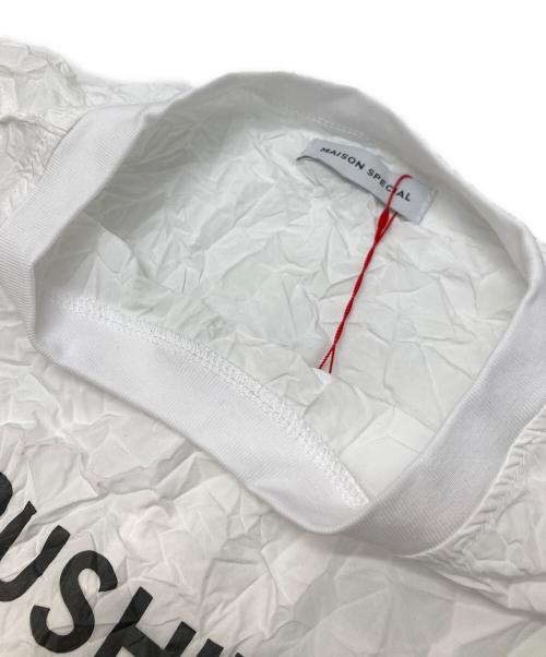 MAISON SPECIAL（メゾンスペシャル）MAISON SPECIAL (メゾンスペシャル) CRUSHING Washer T-shirt ホワイト サイズ:FREE 未使用品の古着・服飾アイテム