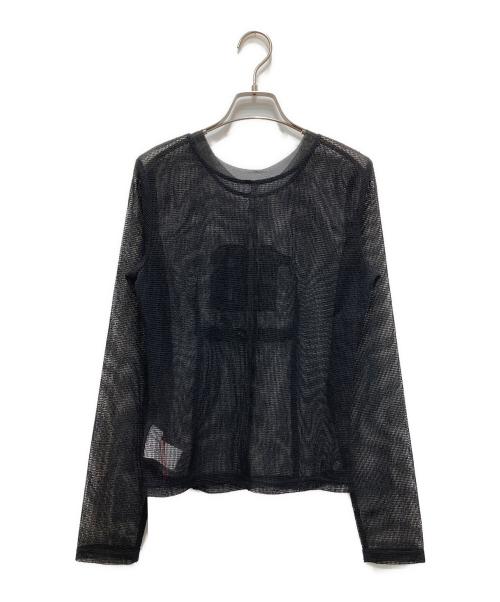 MAISON SPECIAL（メゾンスペシャル）MAISON SPECIAL (メゾンスペシャル) 2way Mesh Fabric Embroidery Numbering Tops ブラック サイズ:FREE 未使用品の古着・服飾アイテム