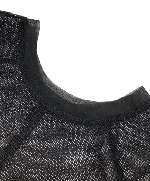 MAISON SPECIAL（メゾンスペシャル）MAISON SPECIAL (メゾンスペシャル) 2way Mesh Fabric Embroidery Numbering Tops ブラック サイズ:FREE 未使用品の古着・服飾アイテム