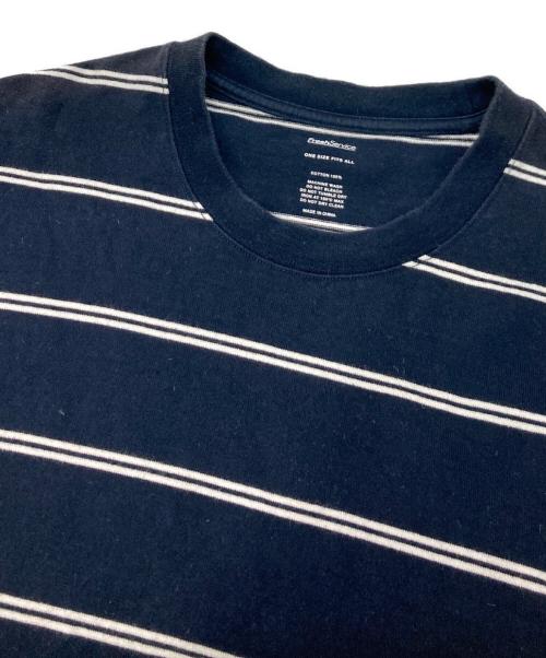 FreshService（フレッシュサービス）FreshService (フレッシュサービス) MULTI BORDER S/S TEE ネイビー サイズ:SIZE FREEの古着・服飾アイテム