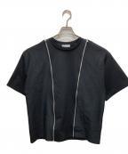 MAISON SPECIALメゾンスペシャル）の古着「Shoulder Zip Design T-shirt」｜ブラック