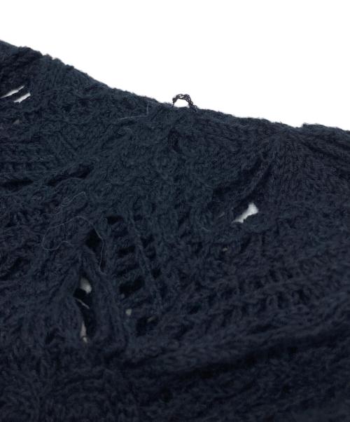 UNITED ARROWS（ユナイテッドアローズ）UNITED ARROWS (ユナイテッドアローズ) クロシェ風エンブロイダリーニットプルオーバー ネイビー サイズ:不明（実寸参照）の古着・服飾アイテム