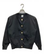 Spick and Spanスピック＆スパン）の古着「ウォッシャブクルーネックカーディガン」｜ブラック