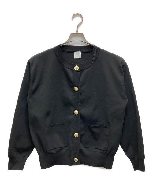 Spick and Span（スピック＆スパン）Spick and Span (スピックアンドスパン) ウォッシャブクルーネックカーディガン ブラック サイズ:不明（実寸参照）の古着・服飾アイテム