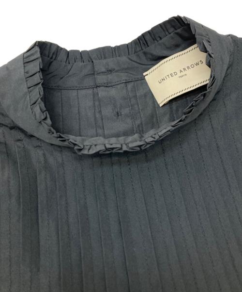 UNITED ARROWS TOKYO（ユナイテッドアローズトウキョウ）UNITED ARROWS TOKYO (ユナイテッドアローズトウキョウ) ピンタックブラウス ブラック サイズ:38の古着・服飾アイテム