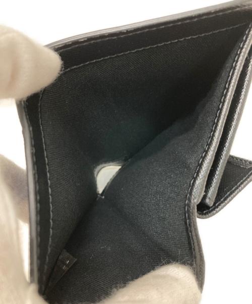 MARNI（マルニ）MARNI (マルニ) サフィアーノレザー2つ折りウォレット ネイビー×ブラックの古着・服飾アイテム