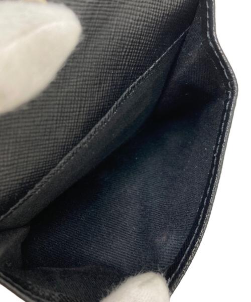 MARNI（マルニ）MARNI (マルニ) サフィアーノレザー2つ折りウォレット ネイビー×ブラックの古着・服飾アイテム