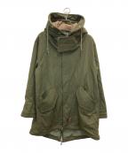 glambグラム）の古着「ハイネックモッズコート」｜グリーン