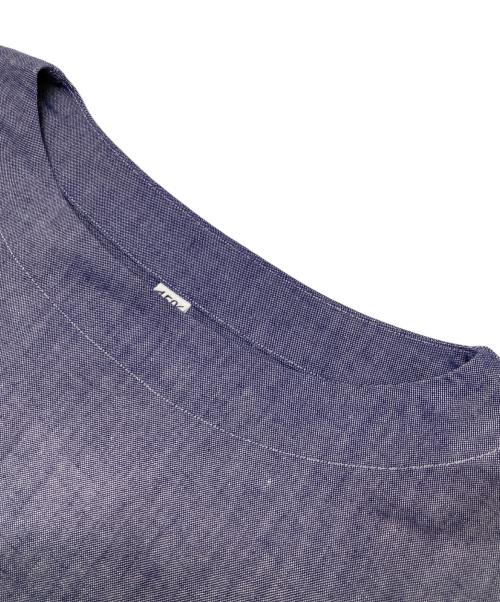 45R（フォーティファイブ・アール）45R (フォーティファイブ・アール) シャンブレーワンピース ブルーの古着・服飾アイテム